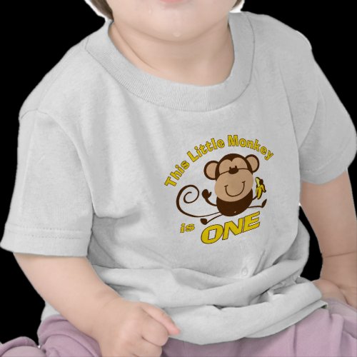 Little Monkey 1st Birthday Boy Infant T-shirt