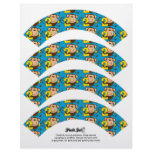 Little Monkey 2nd Birthday Boy Cupcake Wrappers Letterhead Template