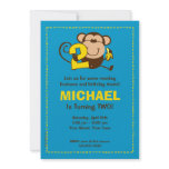Little Monkey 2nd Birthday Boy Custom Invitations