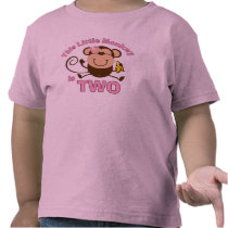 Little Monkey 2nd Birthday Girl Toddler T-shirt