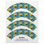 Little Monkey 3rd Birthday Boy Cupcake Wrappers Letterhead
