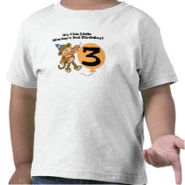 Little Monkey 3rd Birthday T-shirt
