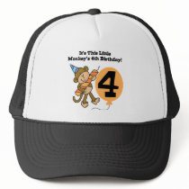 Little Monkey 4th Birthday Tshirts and Gifts hats