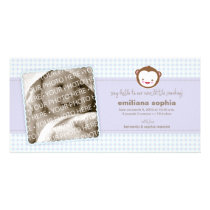Little Monkey Baby Announcement Photo Card