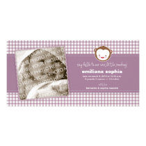 Little Monkey Baby Announcement Photo Card