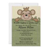 Little Monkey Baby Shower Invitation by celebrateitinvites Little Monkey Baby Shower Invitation