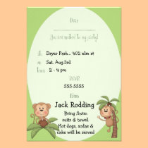 Little Monkey Birthday Party Invitations invitations