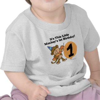 Little Monkey First Birthday shirt