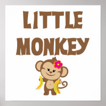 Little Monkey (Girl) Posters