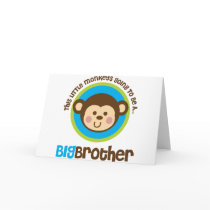 Little Monkey Going To Be A Big Brother Card