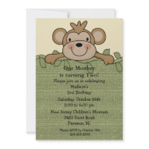 Little Monkey Kids Birthday Invitation by celebrateitinvites Little Monkey Kids Birthday Invitation