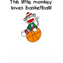 Little Monkey Loves Basketball t-shirts
