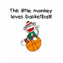 Little Monkey Loves Basketball t-shirts by toddlersplace Little Monkey Loves Basketball t-shirts