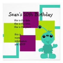 Little Monster Alien Creatures invitations