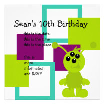 Little Monster Alien Creatures invitations
