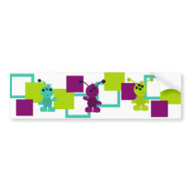 Little Monster Alien Creatures Bumper Sticker