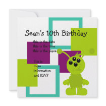 Little Monster Alien Creatures invitations