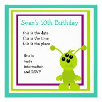 Little Monster Alien Creatures invitations