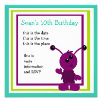 Little Monster Alien Creatures invitations