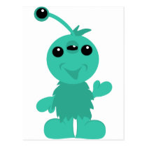 Little Monster Alien Creatures postcards