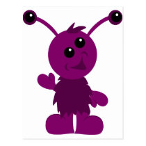 Little Monster Alien Creatures postcards