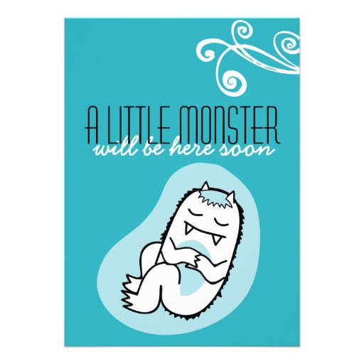 Little Monster Baby Shower Invitation (boy)