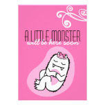 Little Monster Baby Shower Invitation (girl)