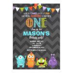 Little Monster Birthday Party Invitation Chalk