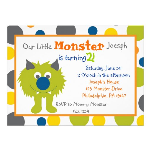 Little Monster Invitation
