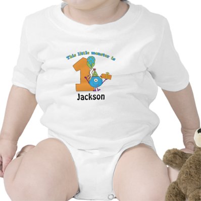 Little Monster Kids 1st Birthday Personalized Shirt