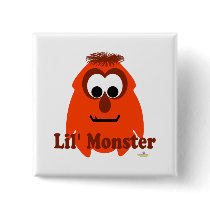 Little Monster Manda Rin Lil' Monster buttons by charactercraze Little Monster Manda Rin Lil' Monster buttons
