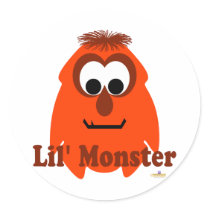Little Monster Manda Rin Lil' Monster stickers by charactercraze Little Monster Manda Rin Lil' Monster stickers