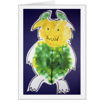 Little Monster - portrait template design Greeting Cards