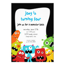 Little Monsters Birthday Invitation