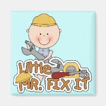 Little Mr. Fix It - Wrench Tshirts and Gifts Refrigerator Magnets