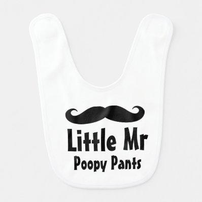 Little mr poopy pants bib | Funny gift for baby