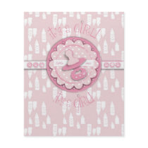 Little One Girl Advice Card Flyers