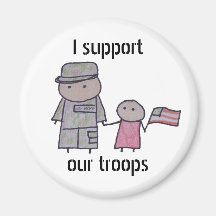 Little One military support magnet