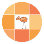 little orange bird stickers