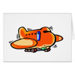 Little Orange Plane Card