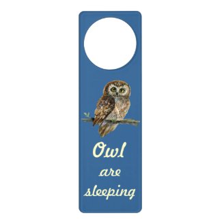 Little Owl - all are sleeping Door Hanger