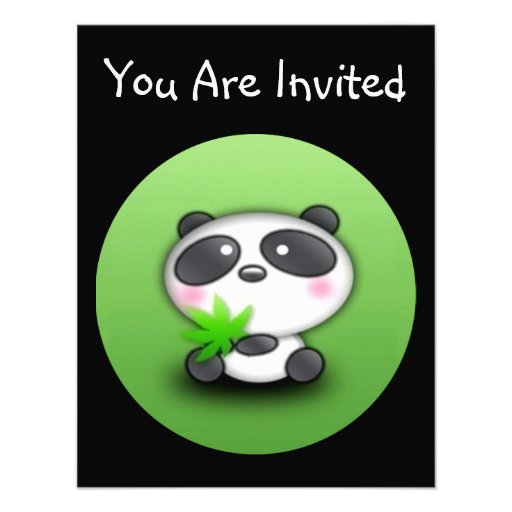 Little Panda Cub Custom Invitations