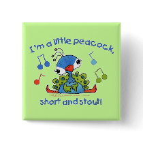 Little Peacock Short and Stout buttons