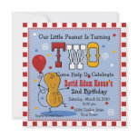 Little Peanut 2nd Birthday Party Invitation