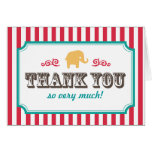 Little Peanut Circus Baby Shower Thank You Card