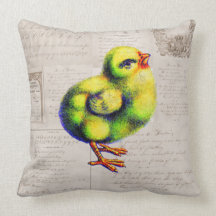 Little Peep on Vintage Typography Pillows