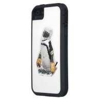 Little  Penguin Wearing Hockey Gear iPhone 5 Cases
