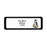 Little  Penguin Wearing Hockey Gear Return Address Labels