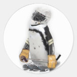 Little  Penguin Wearing Hockey Gear Stickers