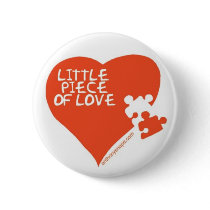 Little Piece of Love heart badge buttons